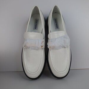 Steve Madden Maelee Women S Flats & Oxfords White Leather Size 8 M- 0331